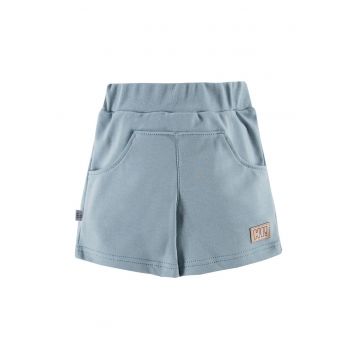 Pantaloni scurti cu buzunare in fata -  - Pacific - Verde Pacific - pentru baietei