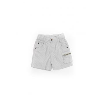 Pantaloni scurti cu fermoar buzunar - 42132 - Gri -
