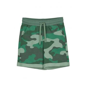 Pantaloni scurti cu imprimeu camuflaj