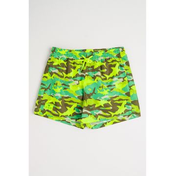 Pantaloni scurti cu model si snur in talie