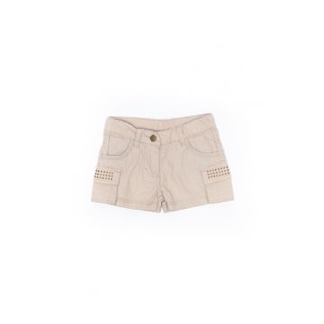 Pantaloni scurti cu strasuri -  crem - 31422-1 - - Crem