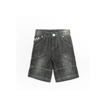 Pantaloni scurti de blug - cu nasture - 23312