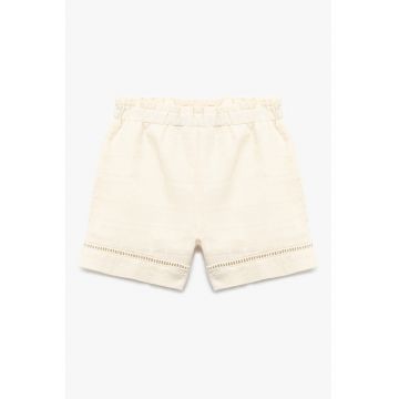 Pantaloni scurti de bumbac cu banda elastica in talie