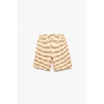 Pantaloni scurti de bumbac cu dungi