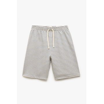 Pantaloni scurti de bumbac cu dungi