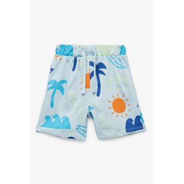 Pantaloni scurti de bumbac cu model grafic