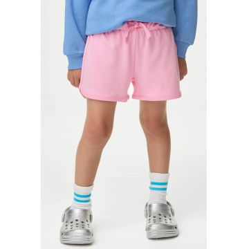 Pantaloni scurti de bumbac cu snur