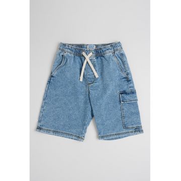 Pantaloni scurti de denim cu buzunar cu clapa