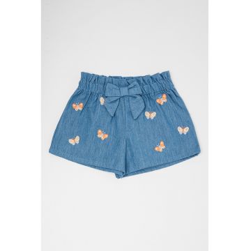 Pantaloni scurti de denim cu detalii brodate
