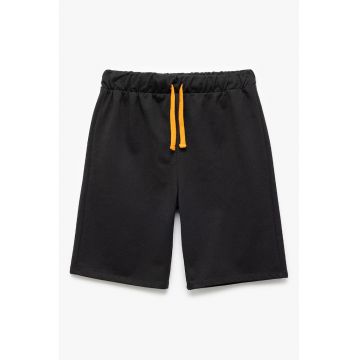 Pantaloni scurti din amestec de bumbac cu snururi de ajustare