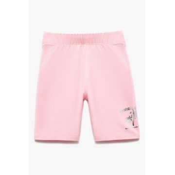 Pantaloni scurti din amestec de bumbac cu talie elastica