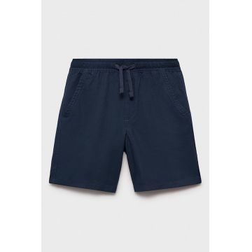 Pantaloni scurti din amestec de in cu buzunare laterale