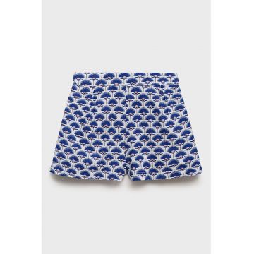 Pantaloni scurti din amestec de in si bumbac organic cu model