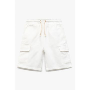 Pantaloni scurti din amestec de lyocell cu snur de ajustare