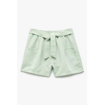 Pantaloni scurti din amestec de modal cu cordon in talie