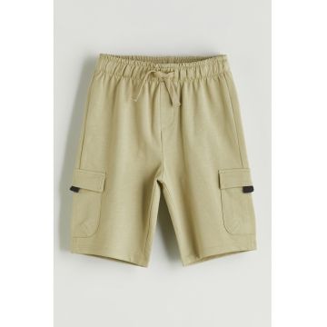 Pantaloni scurti din bumbac cu snur de ajustare