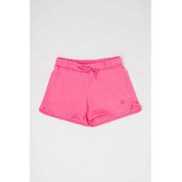 Pantaloni scurti din bumbac cu snur de ajustare in talie
