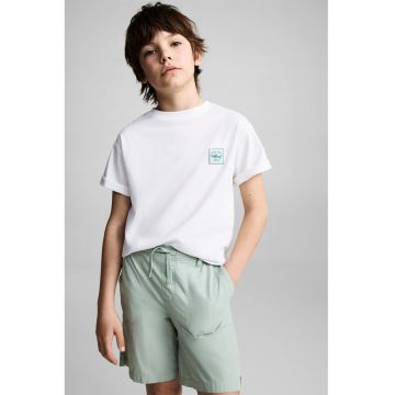 Pantaloni scurti din bumbac cu snur de ajustare