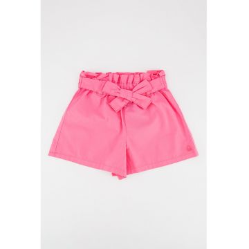 Pantaloni scurti din bumbac cu snur in talie