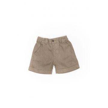 Pantaloni scurti din in - bebelusi - 51132-3