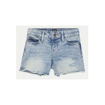 Pantaloni scurti fete -  304145483 - Bumbac/Poliester - Albastru