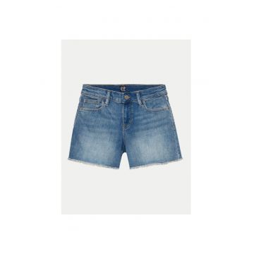 Pantaloni scurti fete -  304145490 - Bumbac/Poliester - Albastru