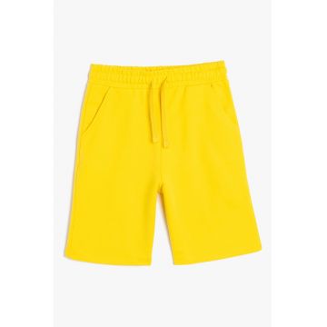Pantaloni scurti uni cu buzunare laterale