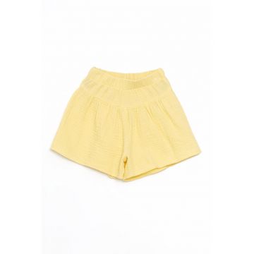 Pantaloni scurti uni cu talie elastica