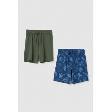 Set de pantaloni scurti cu snur de ajustare in talie - 2 piese