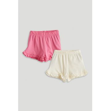 Set de pantaloni scurti cu terminatie cu volane - 2 piese