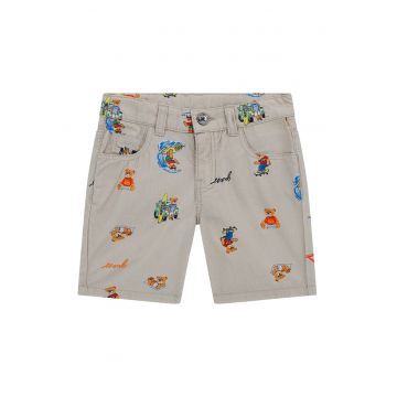 Bermude cu imprimeu grafic - Maro taupe