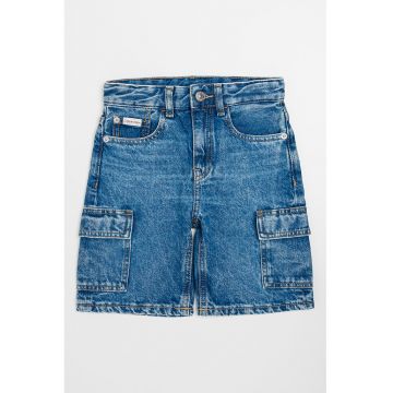 Blugi scurti cargo relaxed fit - Albastru petrol