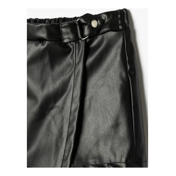 Fusta-pantalon de piele ecologica