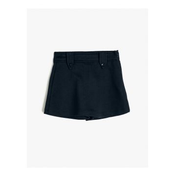 Fusta-pantalon mini cu model uni