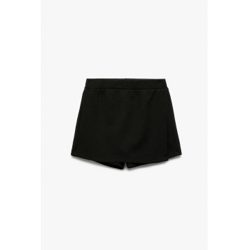 Fusta-pantalon mini cu talie inalta