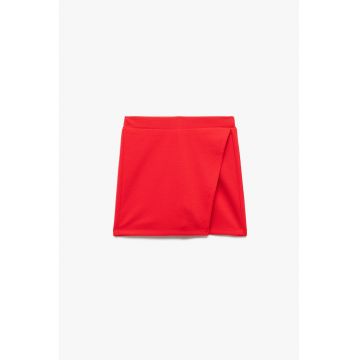 Fusta-pantalon mini cu talie inalta