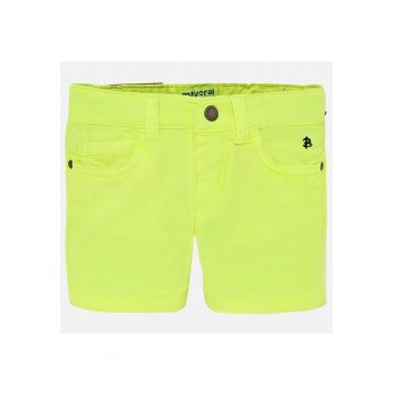 Pantaloni scurti baieti  bumbac/elastan - 4 buzunare - galben -