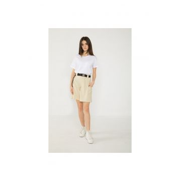 Pantaloni scurti cargo cu curea -