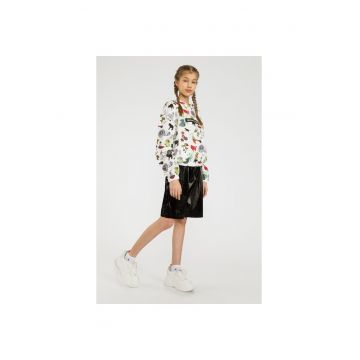 Pantaloni scurti cu aspect lacuit