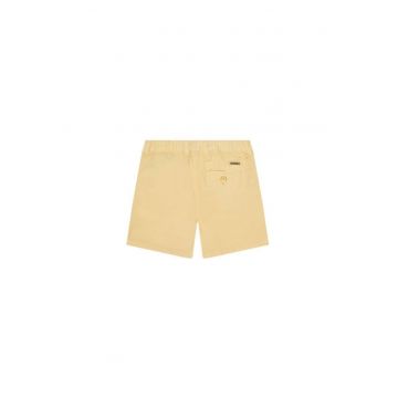 Pantaloni scurti cu buzunare oblice din amestec de in