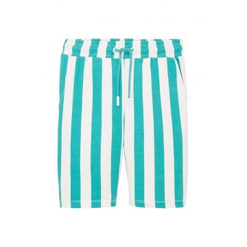 Pantaloni scurti cu dungi si talie ajustabila -