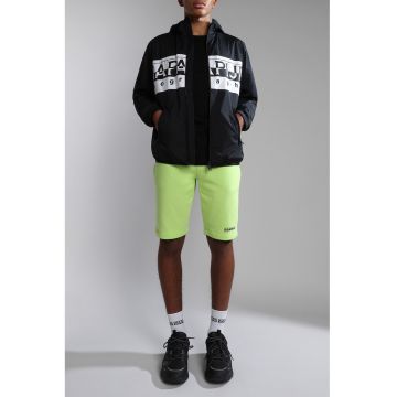 Pantaloni scurti cu snur si buzunare laterale - Verde lime