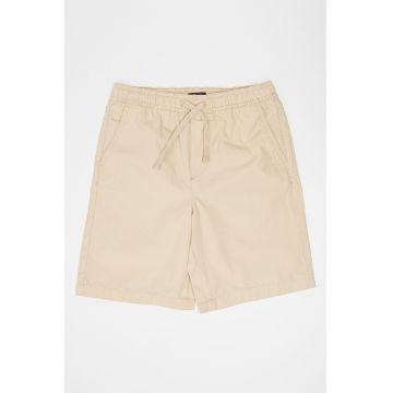 Pantaloni scurti de bumbac cu snururi - Maro camel