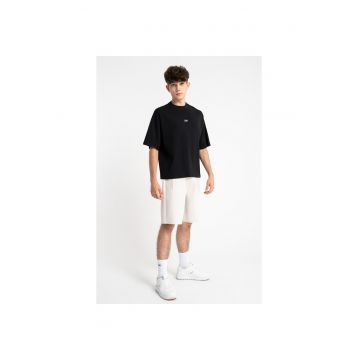 Pantaloni scurti de trening cu buzunare laterale cu fermoar