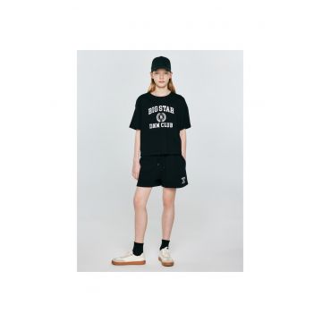 Pantaloni scurti de trening cu logo brodat