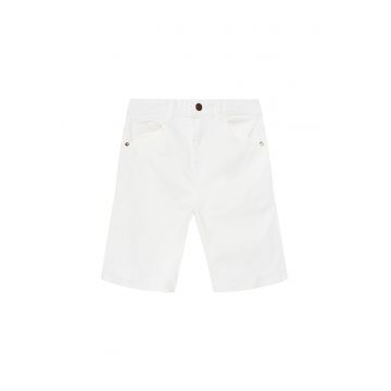 Pantaloni scurti din denim baiat  alb -