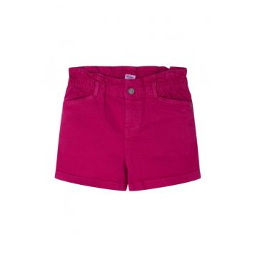 Pantaloni scurti din denim cu banda elastica in talie