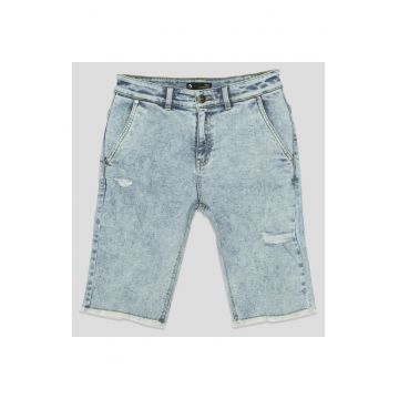 Pantaloni scurti din denim cu rupturi