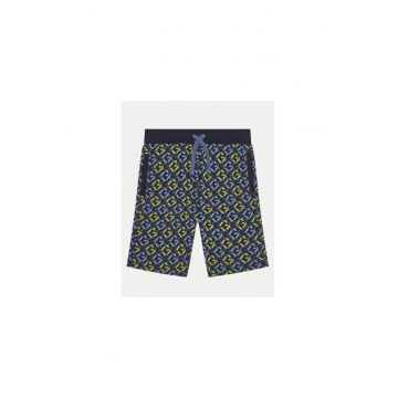 Pantaloni scurti sport din bumbac cu imprimeu