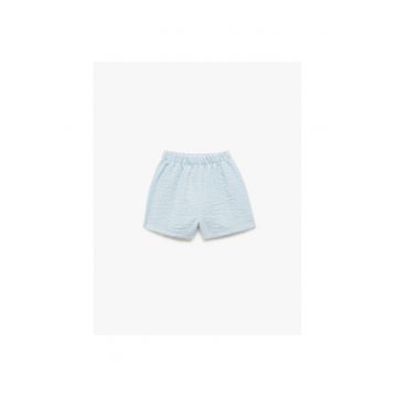 Pantaloni scurti uni cu talie elastica